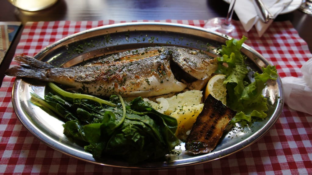 Grilled Fish, Ristorante Atrium, Palaca Cindro, Diocletian's Palace, Split, Croatia